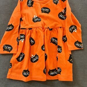 Cat & Jack Orange Cat Print Casual Dress